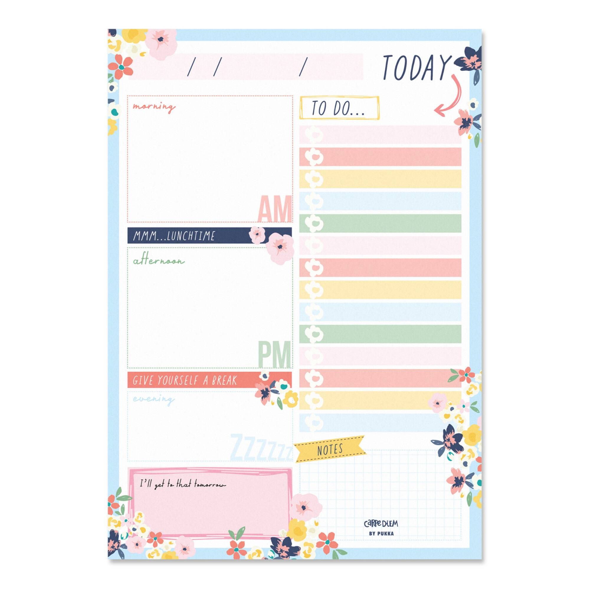 Carpe Diem Ditzy Floral Daily Planner Pads, 6ct.